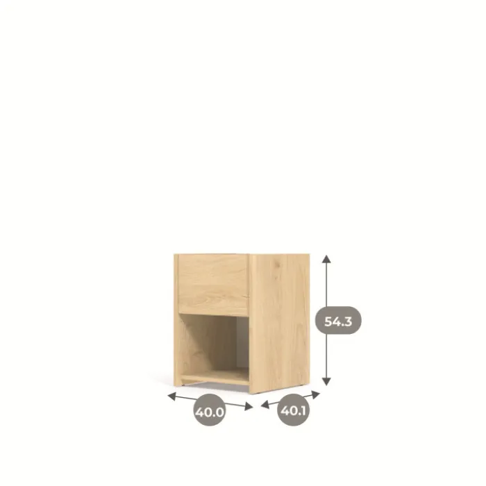 Chevet 1 tiroir Mosaik décor Hickory ( sur commande )