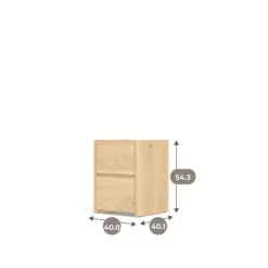 Chevet 2 tiroirs Mosaik décor Hickory ( sur commande )