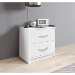 Chevet 2 tiroirs Pépé Blanc