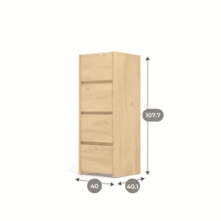 Chiffonier 4 tiroirs Mosaik Hickory ( sur commande )