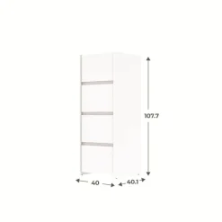 Chiffonnier 4 tiroirs Mosaik blanc ( sur commande )