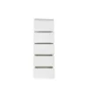 Chiffonnier 5 tiroirs Opus blanc brillant