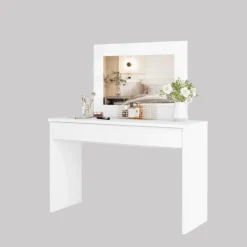 Coiffeuse avec miroir EVA blanc