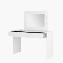 Coiffeuse avec miroir EVA blanc