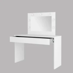 Coiffeuse avec miroir EVA blanc