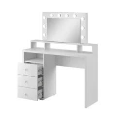 Coiffeuse à 3 tiroirs avec miroir Diva