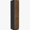 Colonne 40 cm rangement Monza décor noyer