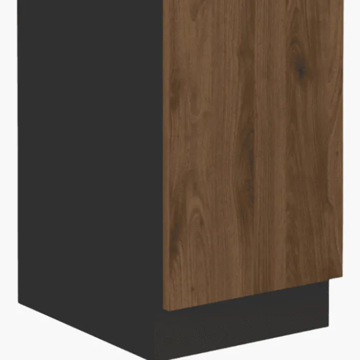 Colonne 40 cm rangement Monza décor noyer