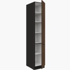 Colonne 40 cm rangement Monza décor noyer