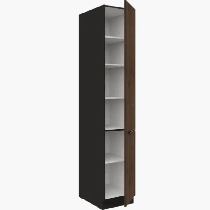 Colonne 40 cm rangement Monza décor noyer