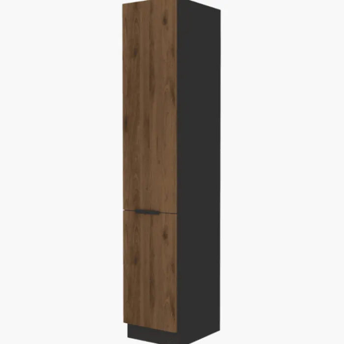 Colonne 40 cm rangement Monza décor noyer
