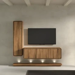 Combinaison living hkb1 + hlb3 avec socle éclairage - Lago