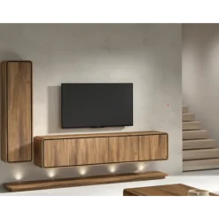 Combinaison Living Lago W1 - living hkb1 + hlb2 avec socle éclairage