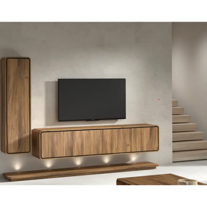 Combinaison Living Lago W1 - living hkb1 + hlb2 avec socle éclairage