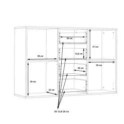 Commode Antuza 4P2T artisan/noir