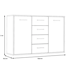 Commode Antuza 4P2T artisan/noir