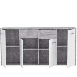 Commode Antuza 4P2T beton/blanc