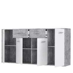 Commode Antuza 4P2T beton/blanc