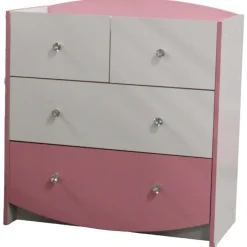 Commode Axelle blanc/rose