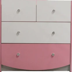 Commode Axelle blanc/rose