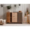 Commode Medan 01B chêne artisan/anthracite