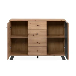 Commode Medan 01B chêne artisan/anthracite