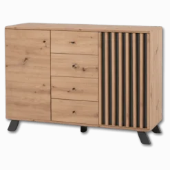 Commode Medan 01B chêne artisan/anthracite