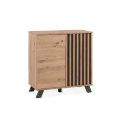 Commode Medan 01D chêne artisan/anthracite