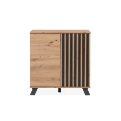 Commode Medan 01D chêne artisan/anthracite