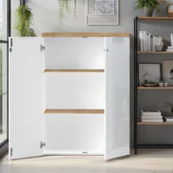 Commode 2 portes Basso - Easy - bianco et cadiz