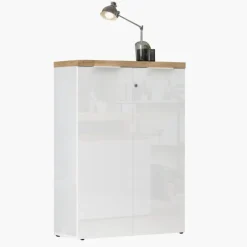 Commode 2 portes Basso - Easy - bianco et cadiz