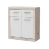 Commode 2P/2T Baccio blanc/chêne