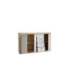 Commode 3P/4T Baccio blanc/chêne