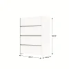 Commode 4 tiroirs Mosaik blanc ( sur commande )