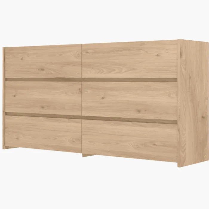 Commode 6 tiroirs Mozaik Hickory