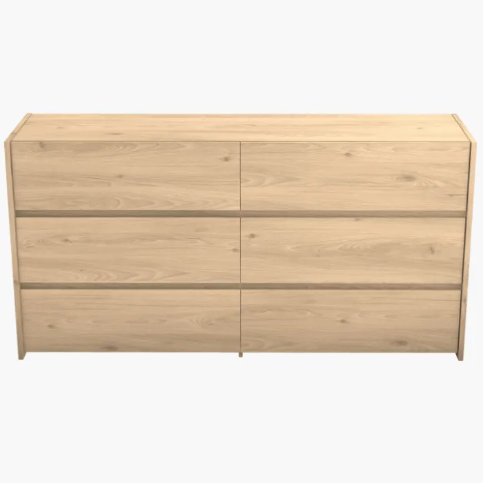 Commode 6 tiroirs Mozaik Hickory