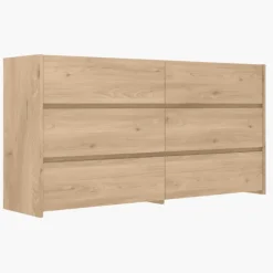 Commode 6 tiroirs Mozaik Hickory