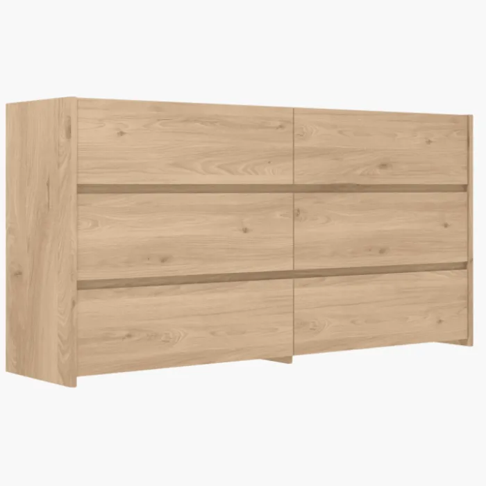 Commode 6 tiroirs Mozaik Hickory