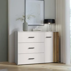 Commode Waikato sable/chêne mauvella