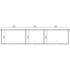 Dressing casa 240 cm blanc