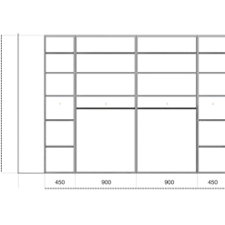 Dressing casa 270 cm blanc