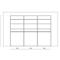 Dressing casa 270 cm blanc