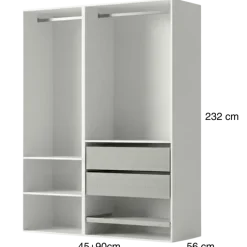 Dressing Casa 135 cm blanc
