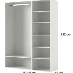 Dressing Casa 135 cm blanc