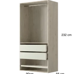 Dressing Casa 90 cm chêne hickory