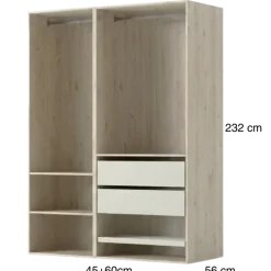 Dressing Casa 105 cm Chêne Hickory