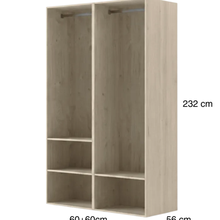 Dressing Casa 120 cm Chêne Hickory