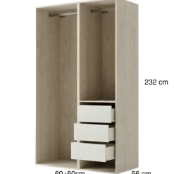 Dressing Casa 120 cm chêne hickory