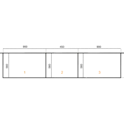 Dressing casa 225 cm chêne hickory