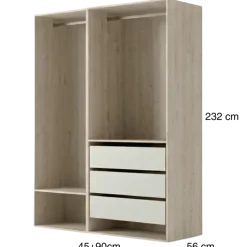 Dressing Casa 135 cm chêne hickory